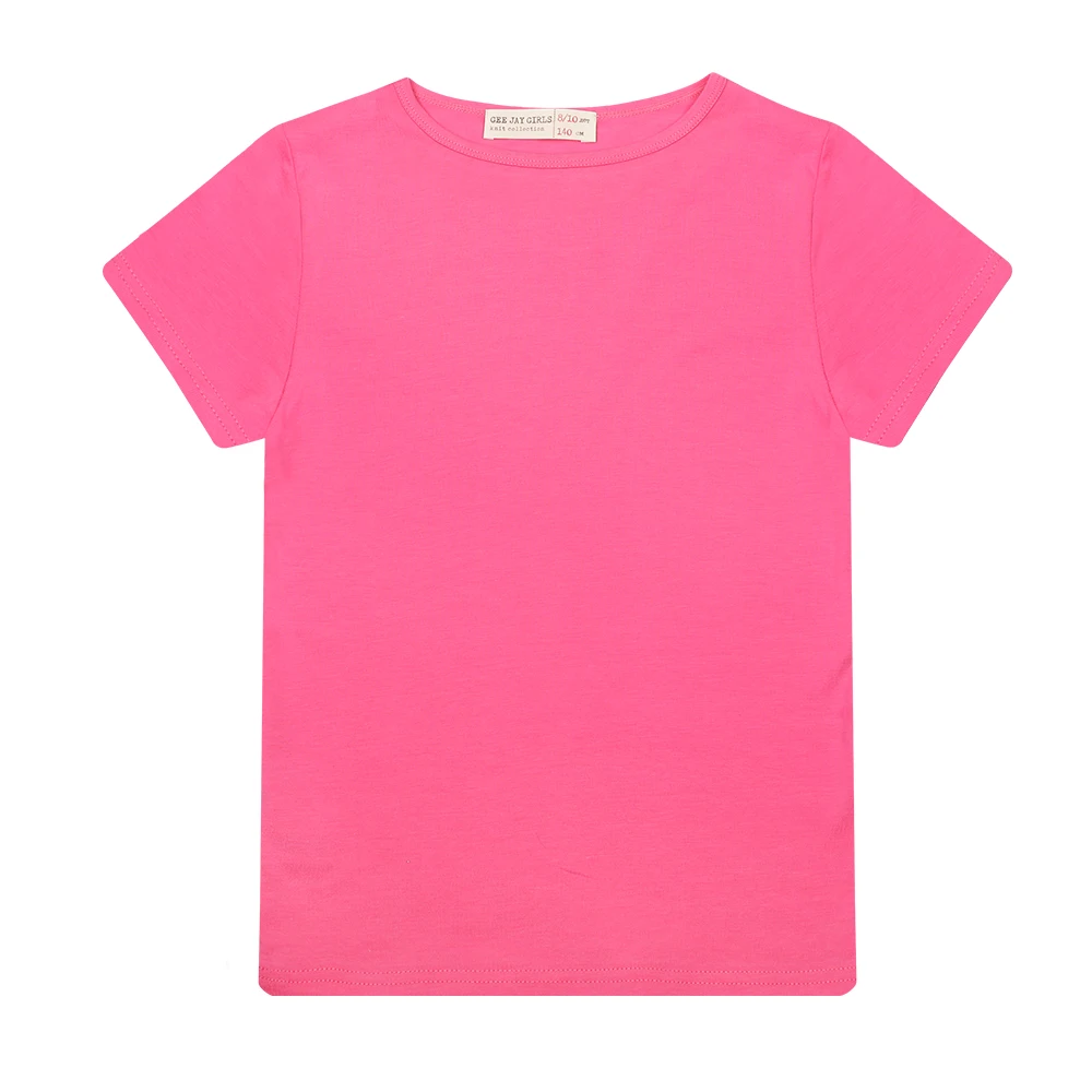 Футболка Gee Jay для девочек однотонная GKT000215|t shirt for girls|t childrenshirts girls |