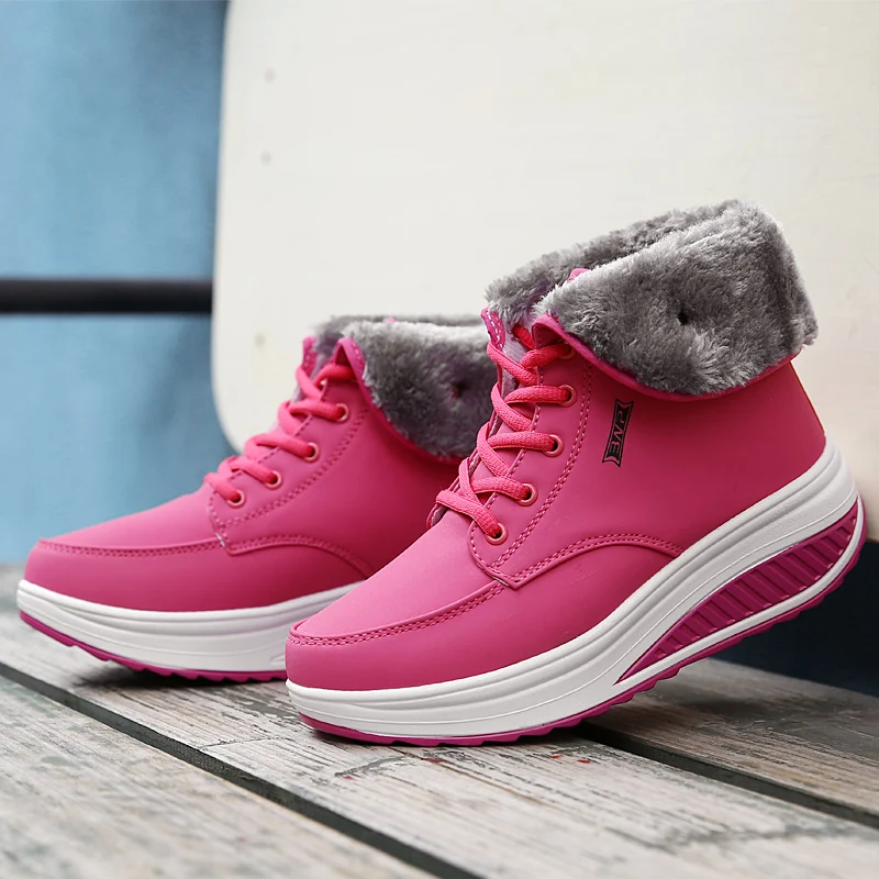 Sooneeya High Top Quality Ankle Boots Women Plush Fur Fashion Short Boot Woman Wedege Creepers Suede Platform Bota Feminina | Обувь
