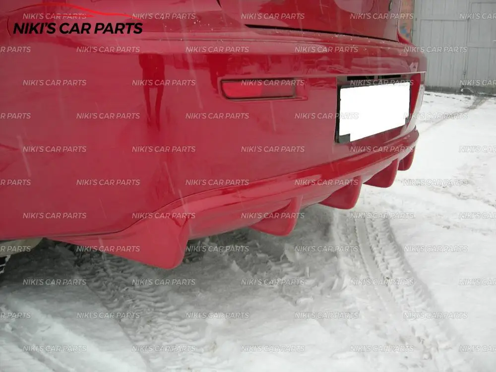 Диффузор для Mitsubishi Lancer X 2007- заднего бампера ABS пластиковый комплект кузова аэродинамическая накладка украшение автомобиля Стайлинг тюнинг