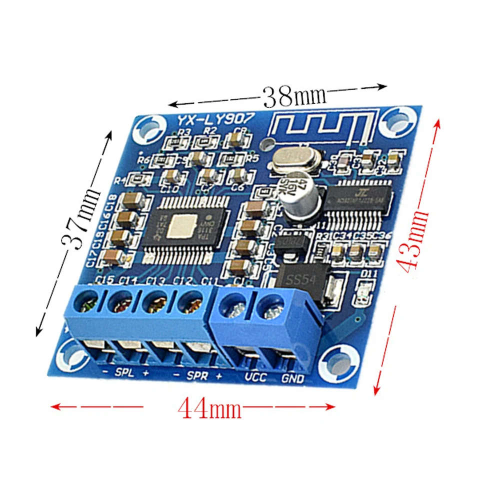 Плата усилителя мощности Tenghong TPA3116D2 Bluetooth 50 Вт * 2 модуль цифрового звука 0 каналов