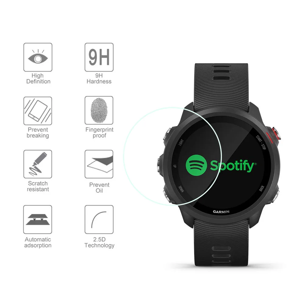 3 шт. закаленное стекло для защиты экрана Garmin Forerunner 245/245 музыкальные часы 9H 2.5D HD
