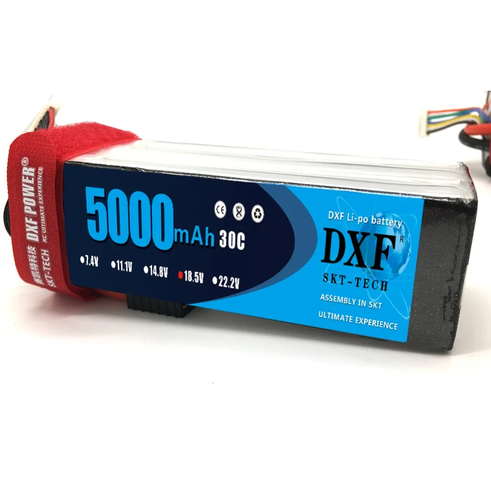 Аккумулятор DXF LiPo 5000 мАч 18 5 в 5S 30C Max60C для радиоуправляемого вертолета автомобиля