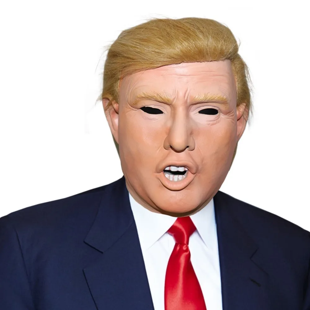 Латексная Маска Дональда Трампа на Хэллоуин, Высококачественная резиновая маска, реалистичные вечерние подарочные коробки