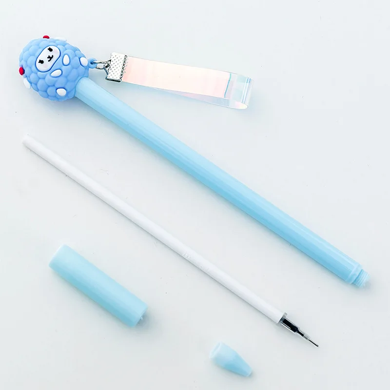 

36pc/lot Cartoon lamb sheep laser ribbon Gel ink pen/ animal student office fountain water pen / signature pen/children gift