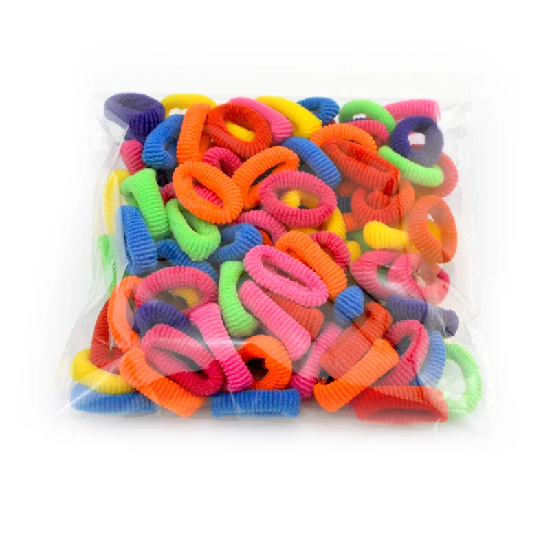 100 шт/Партия Красочные Детские Резиночки для волос милый резиновый ободок