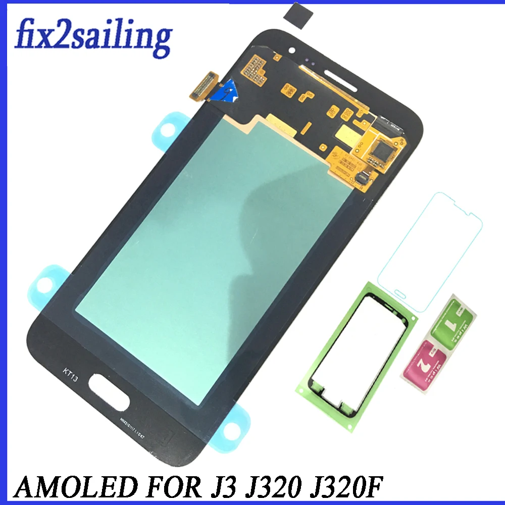 Супер AMOLED для Samsung Galaxy J3 2016 J320 J320F J320FN ЖК дисплей сенсорный экран дигитайзер сборка