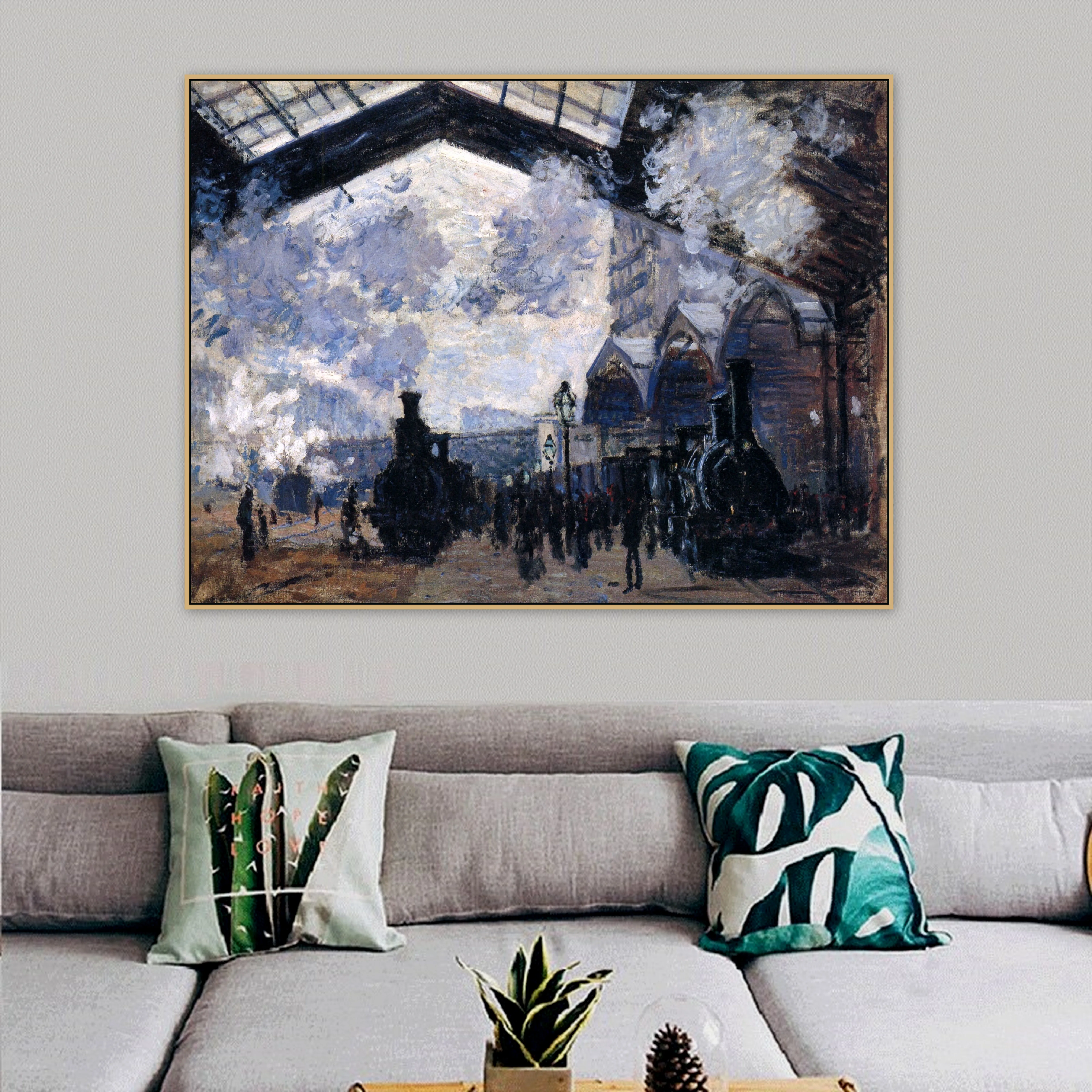 Monet The Gare St Lazare Клод Моне известный старый Импрессионистский художник