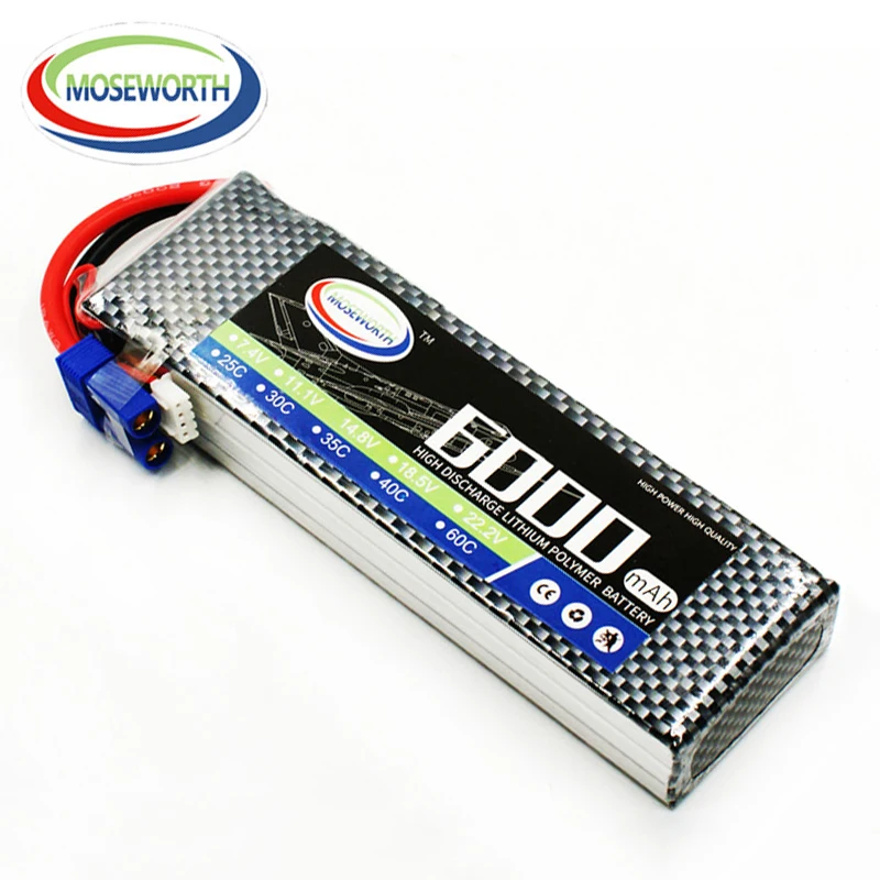 

3S 11.1V 6000mAh 40C-80C RC LiPo Battery For RC Drone Quadcopter Airplane Helicopter Car Boat RC Model Toys Batteries Lipo 3S