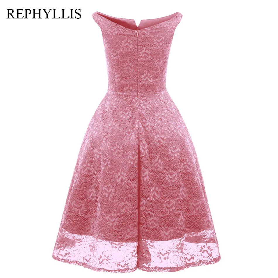 Женское платье с открытыми плечами REPHYLLIS Сексуальное цветочное кружевное