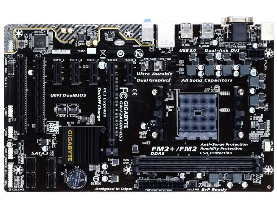 FM2 + A68H для Gigabyte GA F2A68H DS3 оригинальная настольная материнская плата DDR3|Материнские