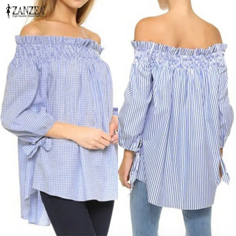 ZANZEA Для женщин Элегантный blusas 2018 новый летний Топы корректирующие женские