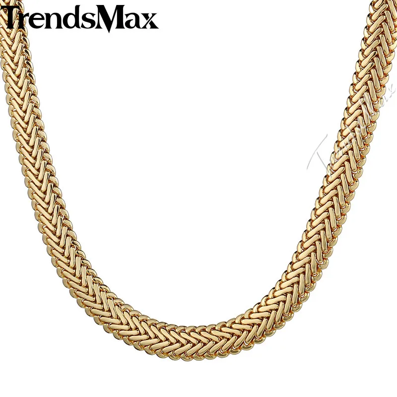 Ожерелье Trendsmax Wo для мужчин и женщин колье с цепочкой в виде змеи елочки лисий