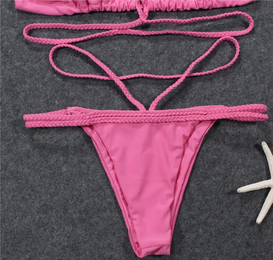 2018 nouveau бикини пуш ап сексуальный черный бандаж зачатие licou maillot de bain femmes maillots
