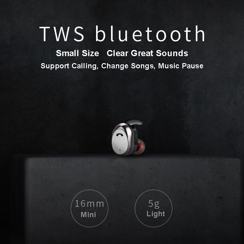 Мини TWS беспроводные наушники Bluetooth 4 1 с микрофоном беспроводная гарнитура для