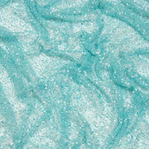 Blue Синий золотой белый цвет слоновой кости черный блестящий кружевной гипюр с бисером и блестками для свадебных и вечерних платьев, цена за метр мА - Color: Blue