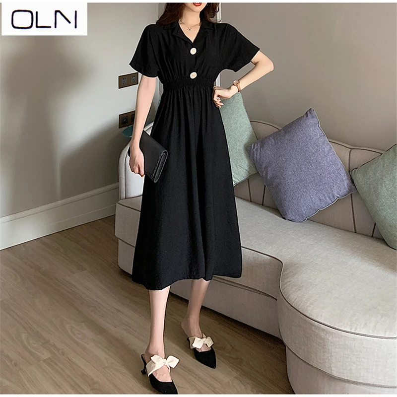 Vestidos корейское платье oln летнее французское ретро новая Талия темперамент