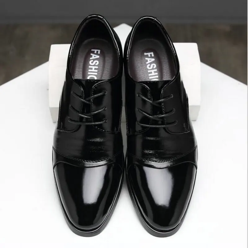 

Men Business Dress Pointy Black Brown Oxford Shoes plus SIZE 47 PU Leather Fashion Male Formal Wedding Shoes LD-99