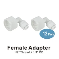 female adapter 12 thread x 14 tube quick connect fitting parts for water filters and ro systems 12 pack