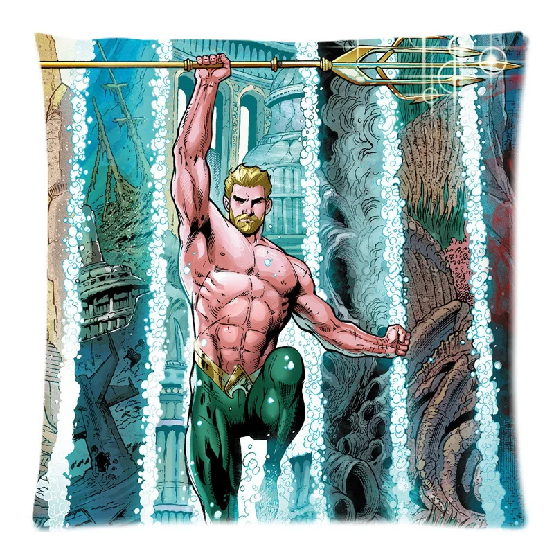 Наволочка с принтом Aquaman наволочка сделай сам декоративная для дивана стула 45x45