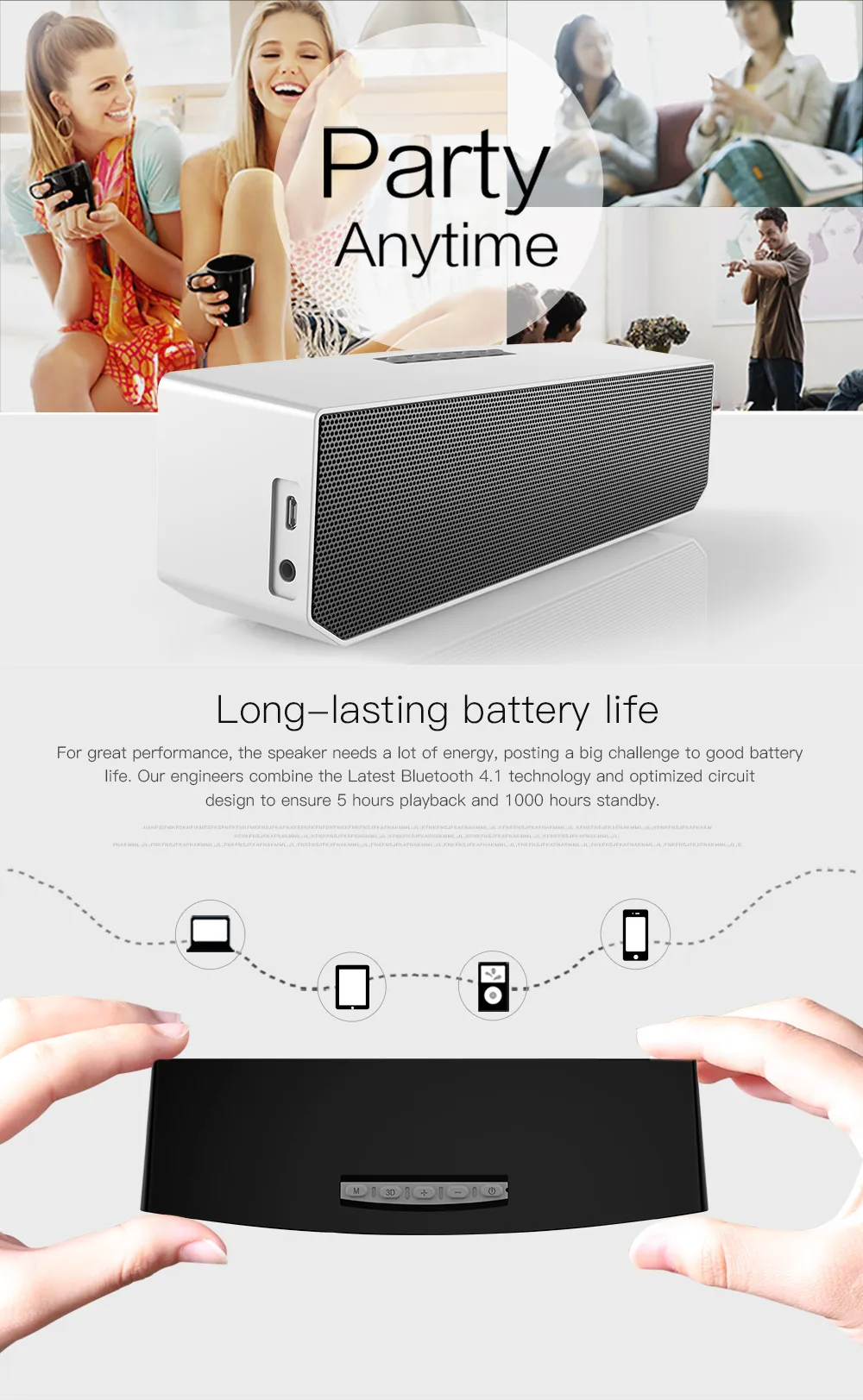 Bluedio портативный динамик s BS-3(Camel) Мини 4,1 Bluetooth динамик 3D стерео музыка объемный звук Колонка коробка