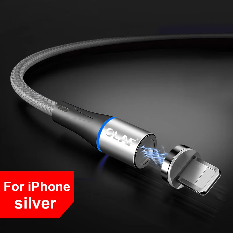 Магнитный usb-кабель OLAF 2 м 1 м, 3 А, быстрая зарядка, Micro USB type C для iPhone X, samsung, S9, Xiaomi type-C, Магнитный зарядный кабель для телефона