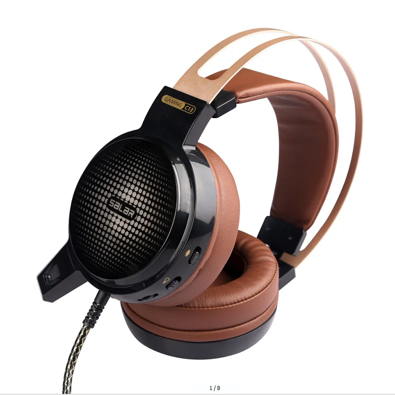 Salar C13 игровая гарнитура глубокий бас Gamer наушники с микрофоном светодио дный свет