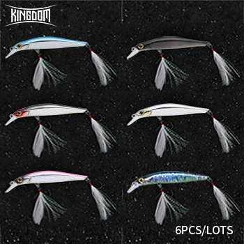 9506-Single hook KINGDOM, новинка, рыболовные приманки, 6 шт./лот, 80 мм, 9 г, 105 мм, 18,6 г, тонущие джеркбейты, воблеры, высокое качество, жесткие приманки на пескаря, модель 9506 - Цвет: 9506-Single hook