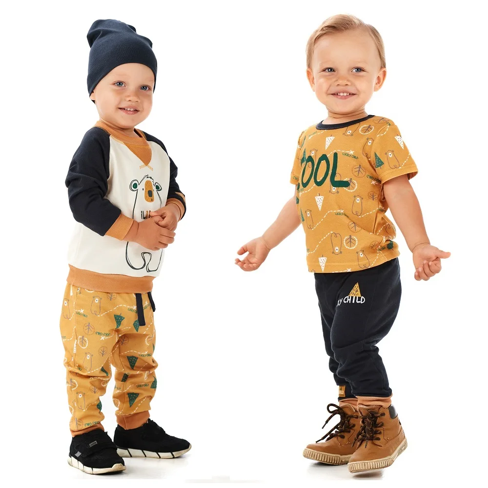 Штаны Lucky Child с начёсом для мальчиков арт. 63 11f 1 шт (Зимние каникулы) [сделано в