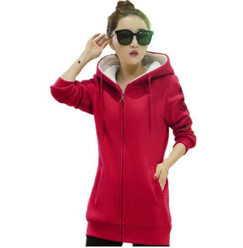 Осенне-зимний спортивный костюм для женщин куртка с капюшоном утепленная