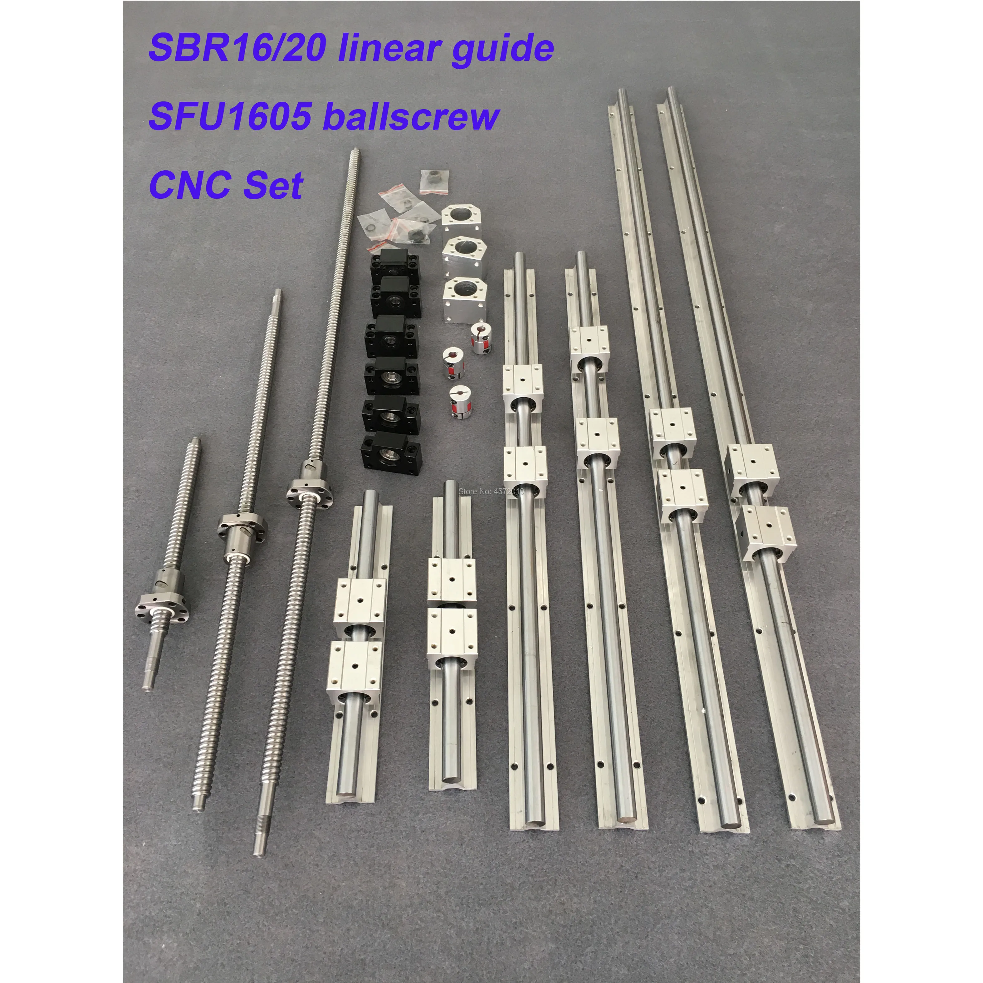 6 комплектов SBR16 SBR20 линейная направляющая рельса + шариковые винты RM1605 SFU1605 BK/BF12