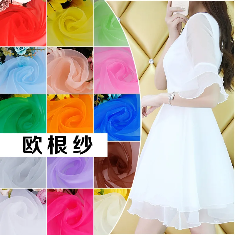 JaneYU Organza 10meter/lot Sheer Crystal Fabric For Wedding Decoration or party decoration | Дом и сад
