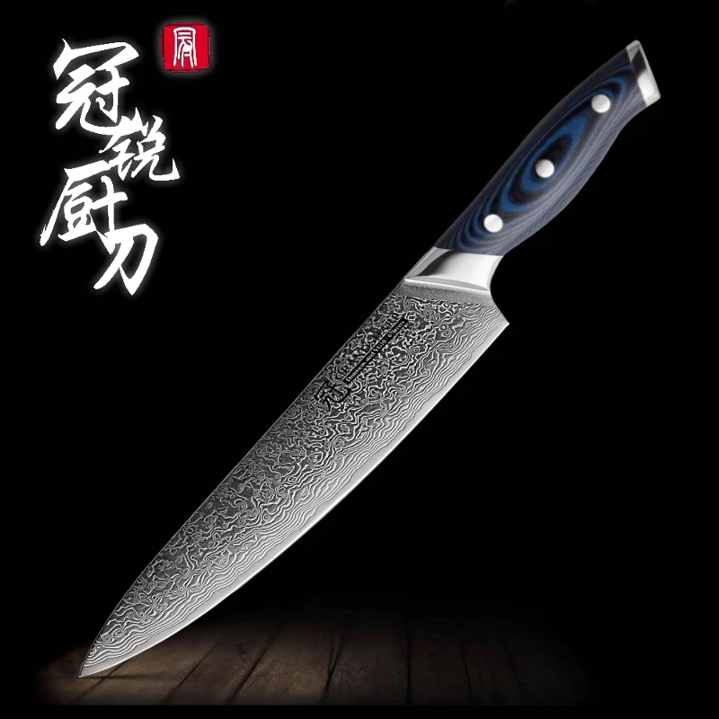 GRANDSHARP нож шеф-повара 8 дюймов японский дамасский нож VG-10 Японский стальной дамасский кухонный нож Кливер PRO лучший Семейный подарок