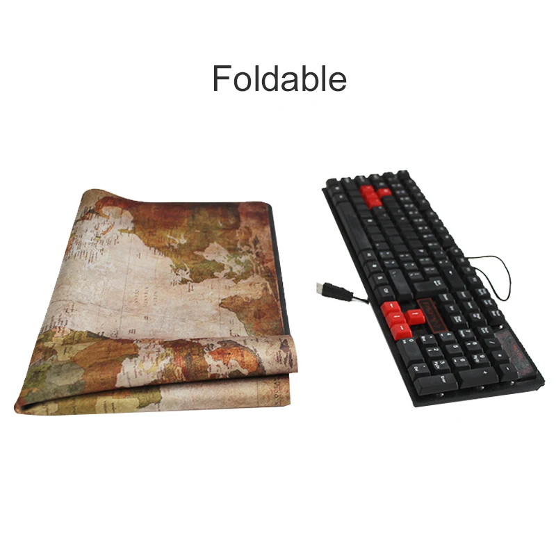 Большой игровой коврик для мыши с картой мира ноутбук настольная клавиатура