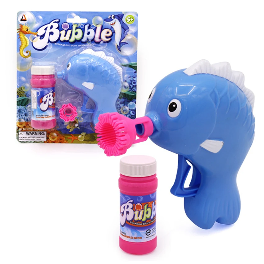 Eva2king Горячая Карп мультфильм пузыри Пистолеты Игрушка Рыба руководство Bubble Kids