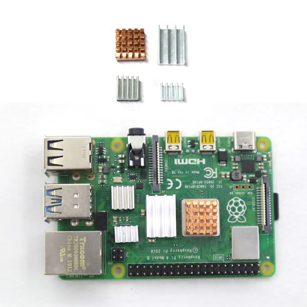 Комплект радиаторов для Raspberry Pi 4 Model B медный алюминиевый 1 комплект шт. |