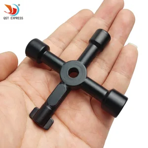 Ключ крестовой QSTEXPRESS, с треугольным и квадратным профилем, для поездов, Электрический шкафчик лифта, клапан из сплава, 1 шт.