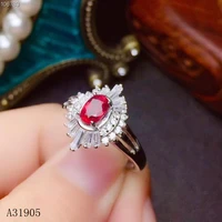 kjjeaxcmy boutique jewelry 925 sterling silver inlaid natural ruby female ring got engaged marry party birthday gift new year