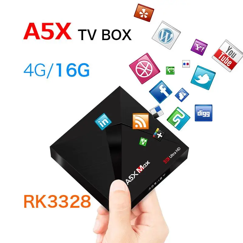 A5X Max 4GB/32GB Smart tv box android 7.1 RK3328 WiFi UHD 4K BT4.0 Plus Media player Set top PK X96MINI | Электроника