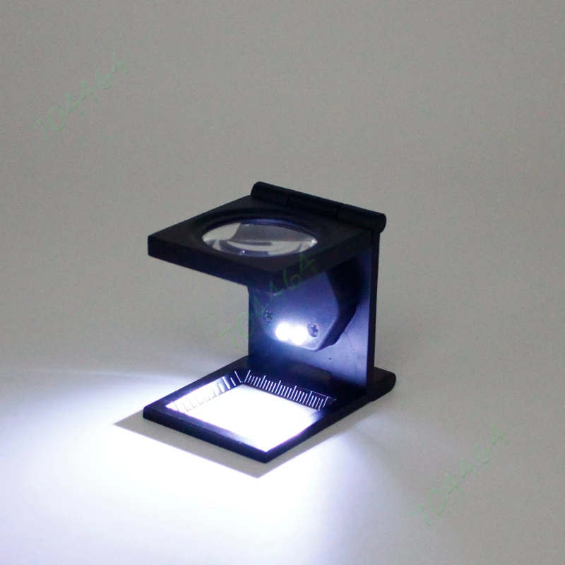 Карманная светодиодная Складная 10-кратная лупа/чехол из ткани ювелирное