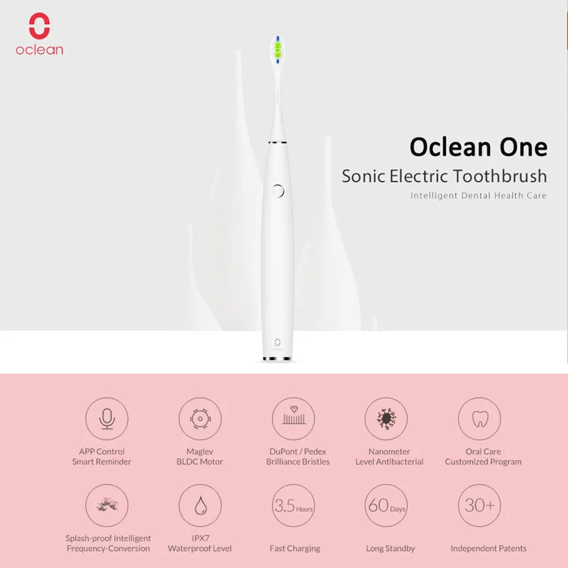 Электрическая зубная щетка Oclean One перезаряжаемая автоматическая с приложением
