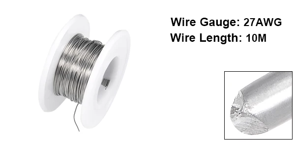 UXCELL 1 шт. нагревательный провод нихромовый резистор 27AWG 26AWG 24AWG 22AWG 21AWG Сверхтонкий провод для нагревательных элементов длительный срок службы