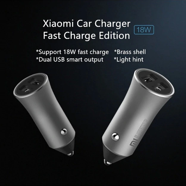 Новая версия Xiaomi Mi автомобильное зарядное устройство двойной USB быстрая зарядка 5