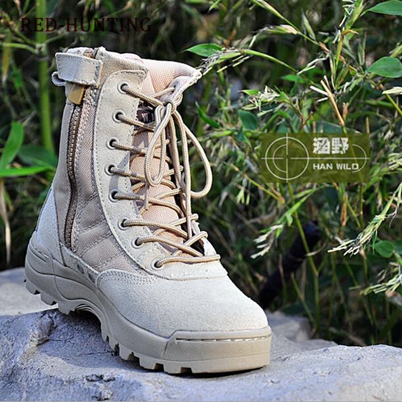 Мужские тактические ботинки на молнии, военные ботинки для пустыни, обувь для скалолазания, походов, рыбалки от AliExpress WW