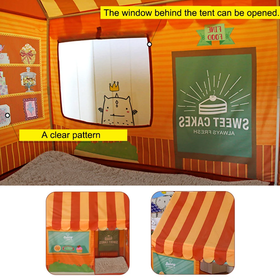 

Kids Toy Tent Indoor Outdoor Playhouse Toddler Boys Girls Promotes Early Learning Social Bonding Imagination Building Roleplay