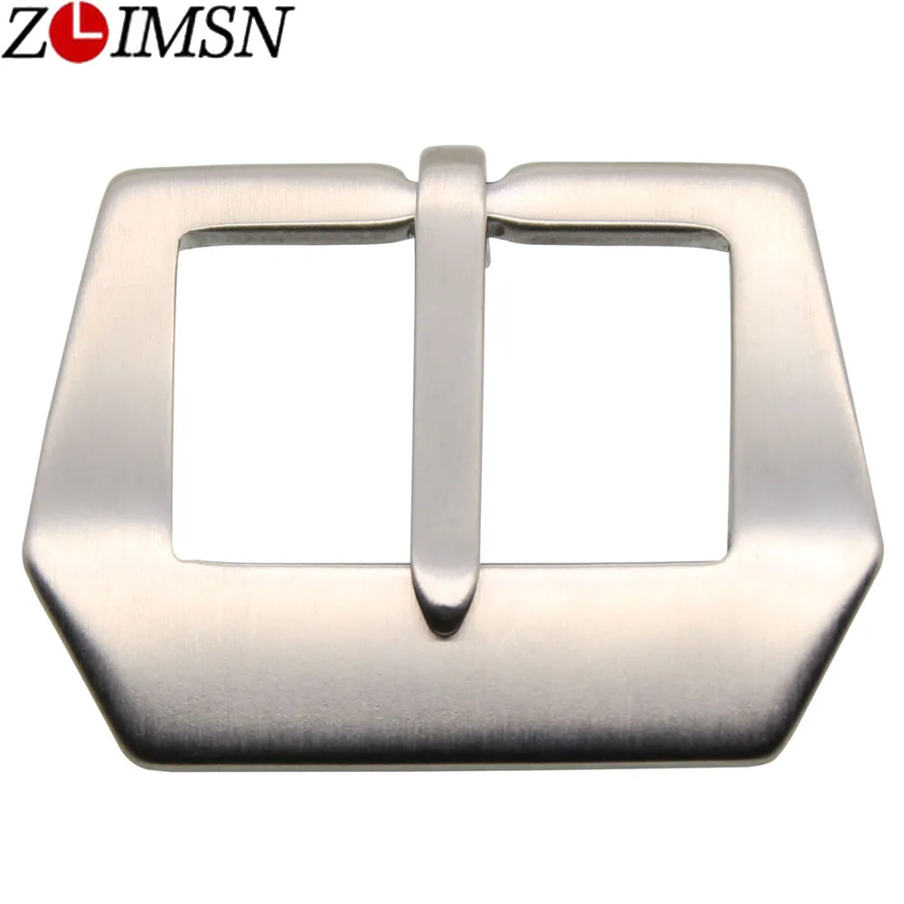 ZLIMSN Free Shipping 100Pcs Watch Buckle 20 22 24 26 28mm Pure Soild Stainless Steel Watchband Clasp Silver Brushed Wholesale