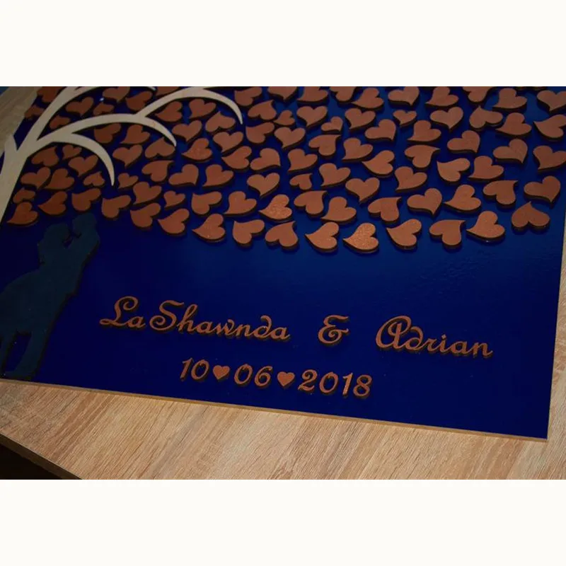 Оранжево желтые градиентные Свадебные гостевые книги 3D парные альтернатива