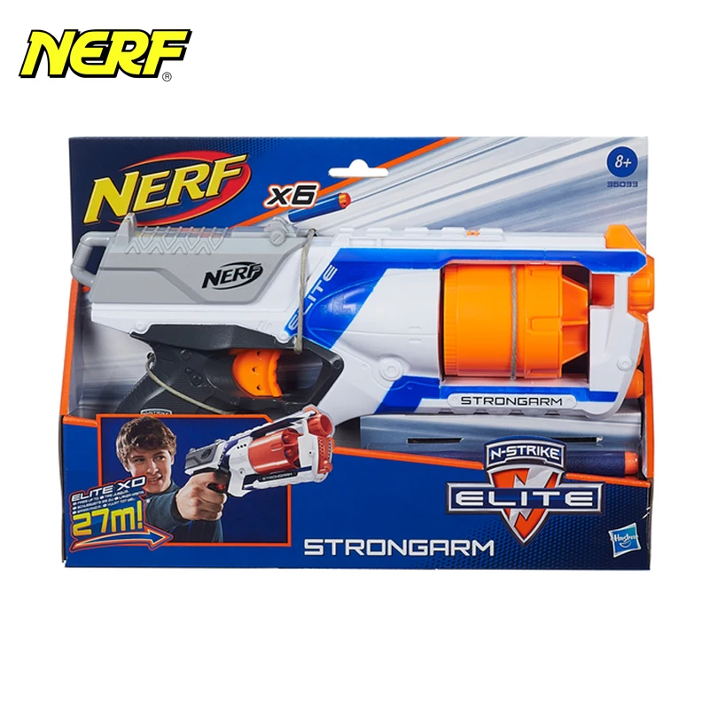 Игрушечные Пистолеты для мальчиков Hasbro NERF ЭЛИТ Стронгарм (бластер) 36033|guns for boys|toy