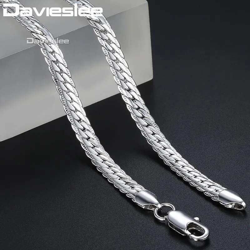 Мужское и женское ожерелье Daviesee белая желтая розовая Золотая цепь с чехлом в