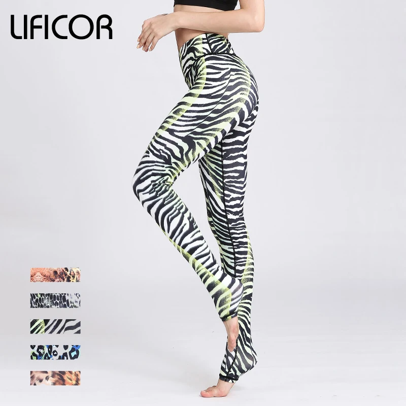Штаны для йоги женские сексуальные леопардовые спортивные Леггинсы фитнеса