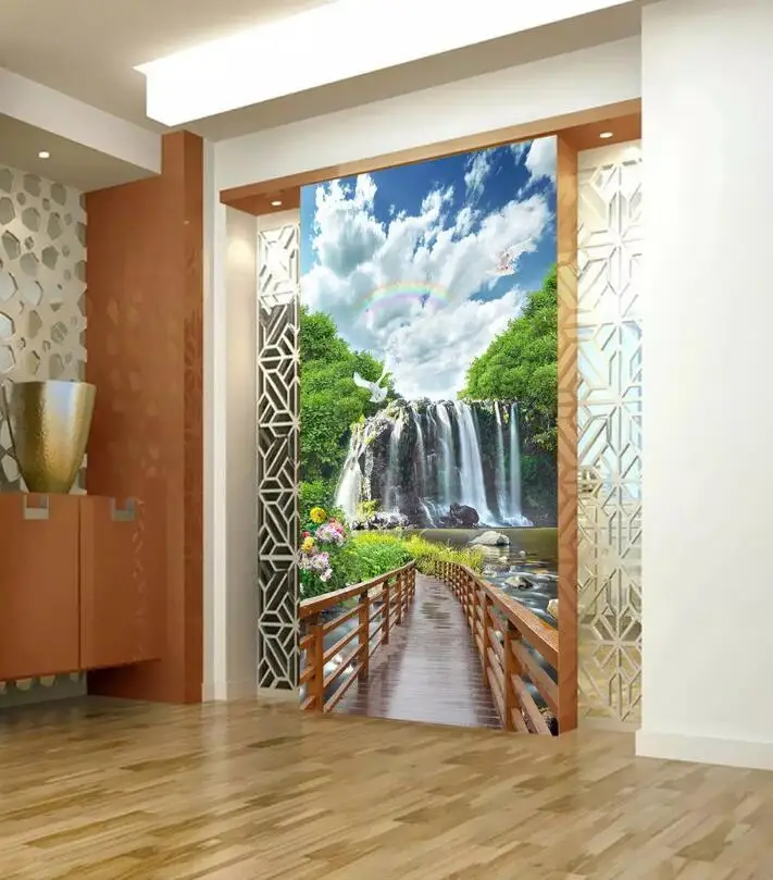 Настенные 3D-обои на заказ обои для стен с изображением текущей воды водопада